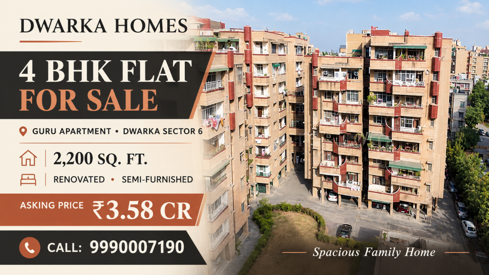 4 bhk for sale in GURU Apartment Sector 6